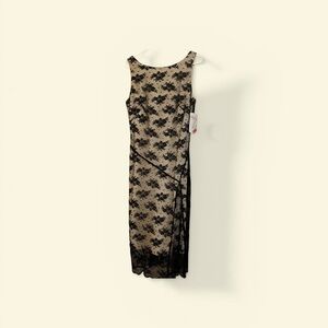 Trio New York Strapless Black Floral Dress